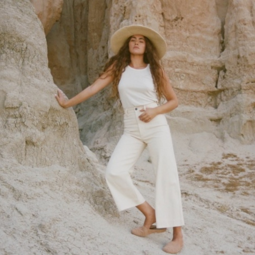 Ozma of California Wide Leg Pant Cone Denim 28